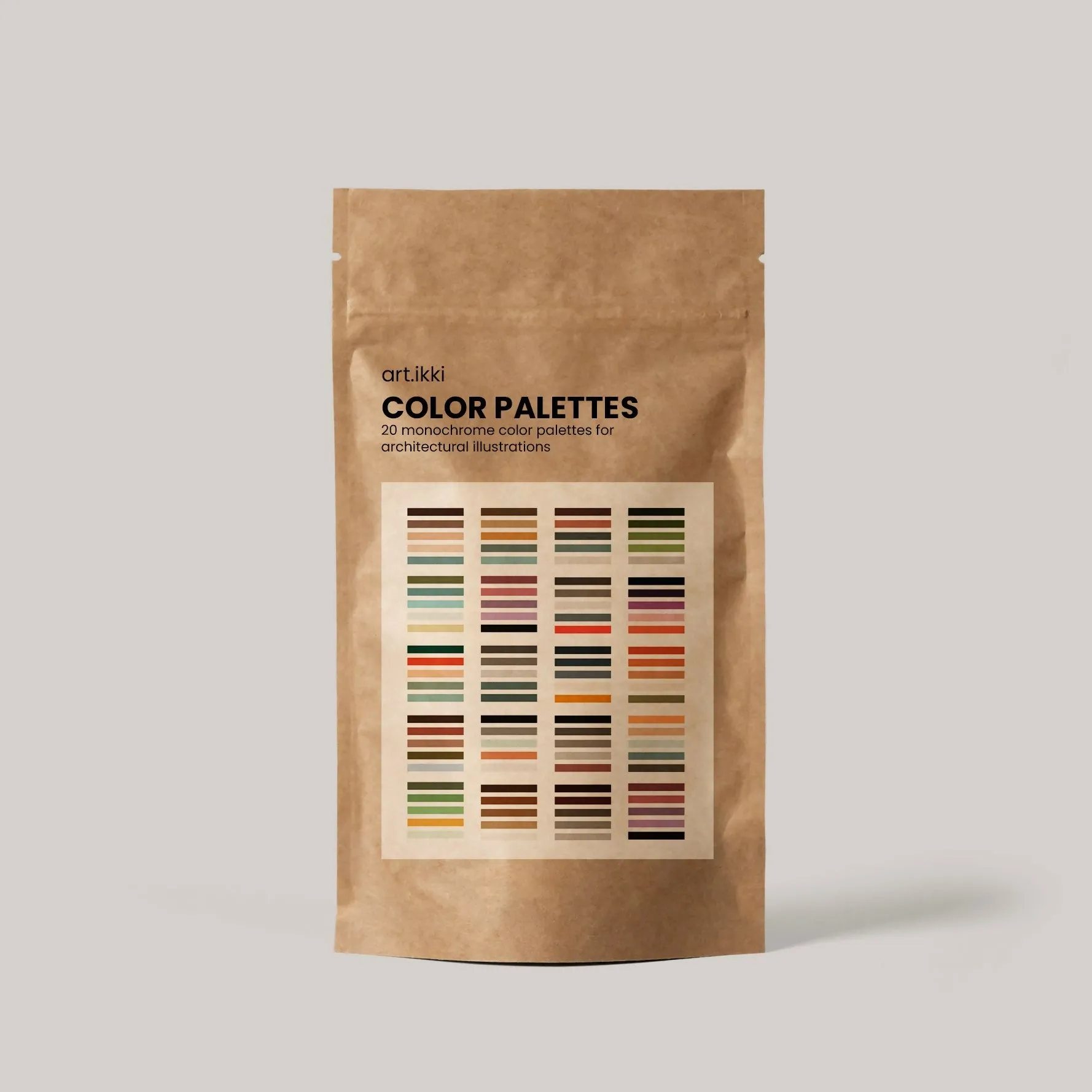 20 Monochrome Color Palettes