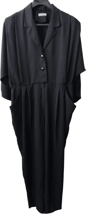 '80’s Black Jumpsuit with Dolman Sleeves by Lew Magram
