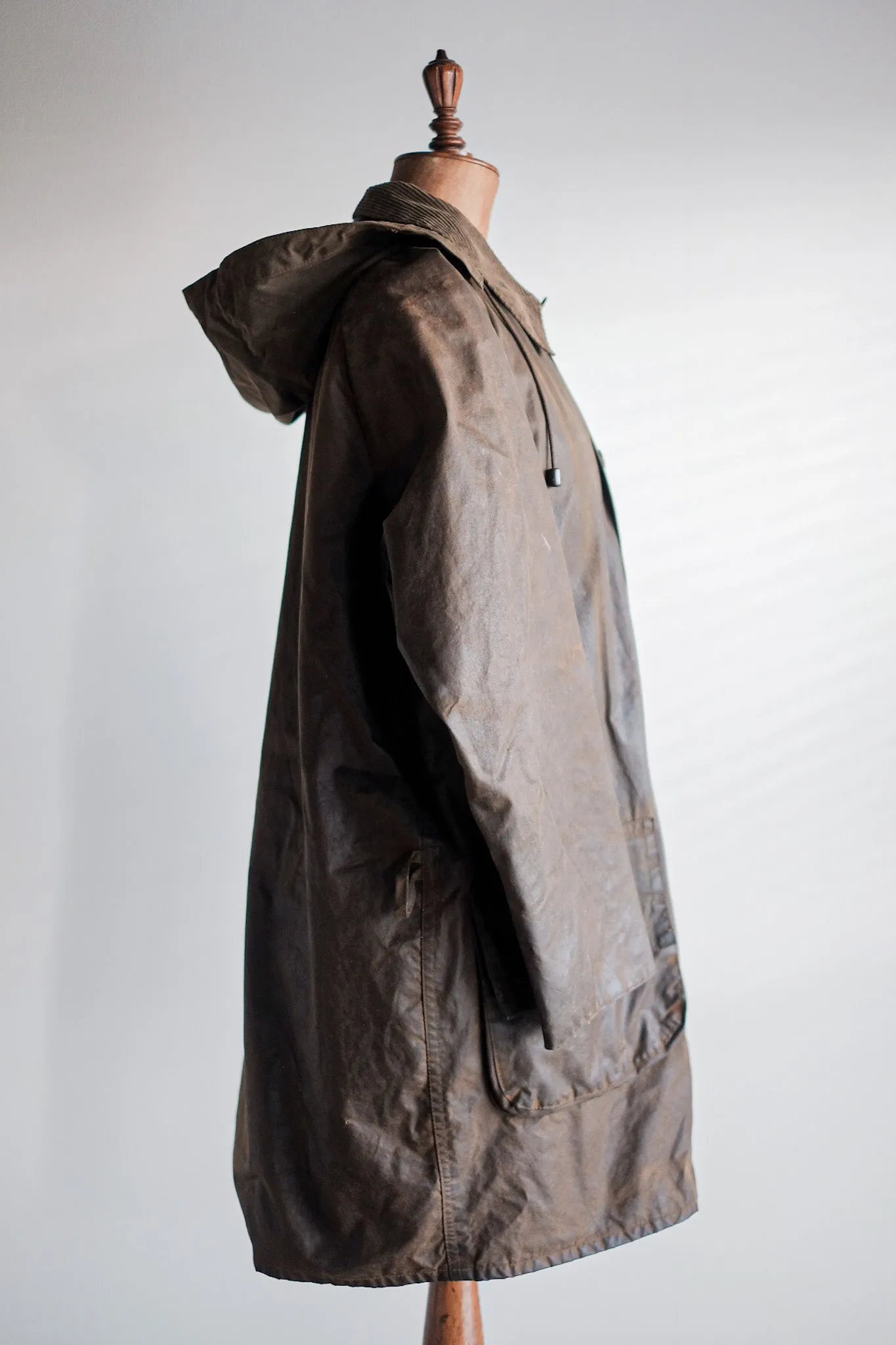 【~80's】Vintage Barbour "SOLWAY ZIPPER" With Hood 2 Crest Size.40