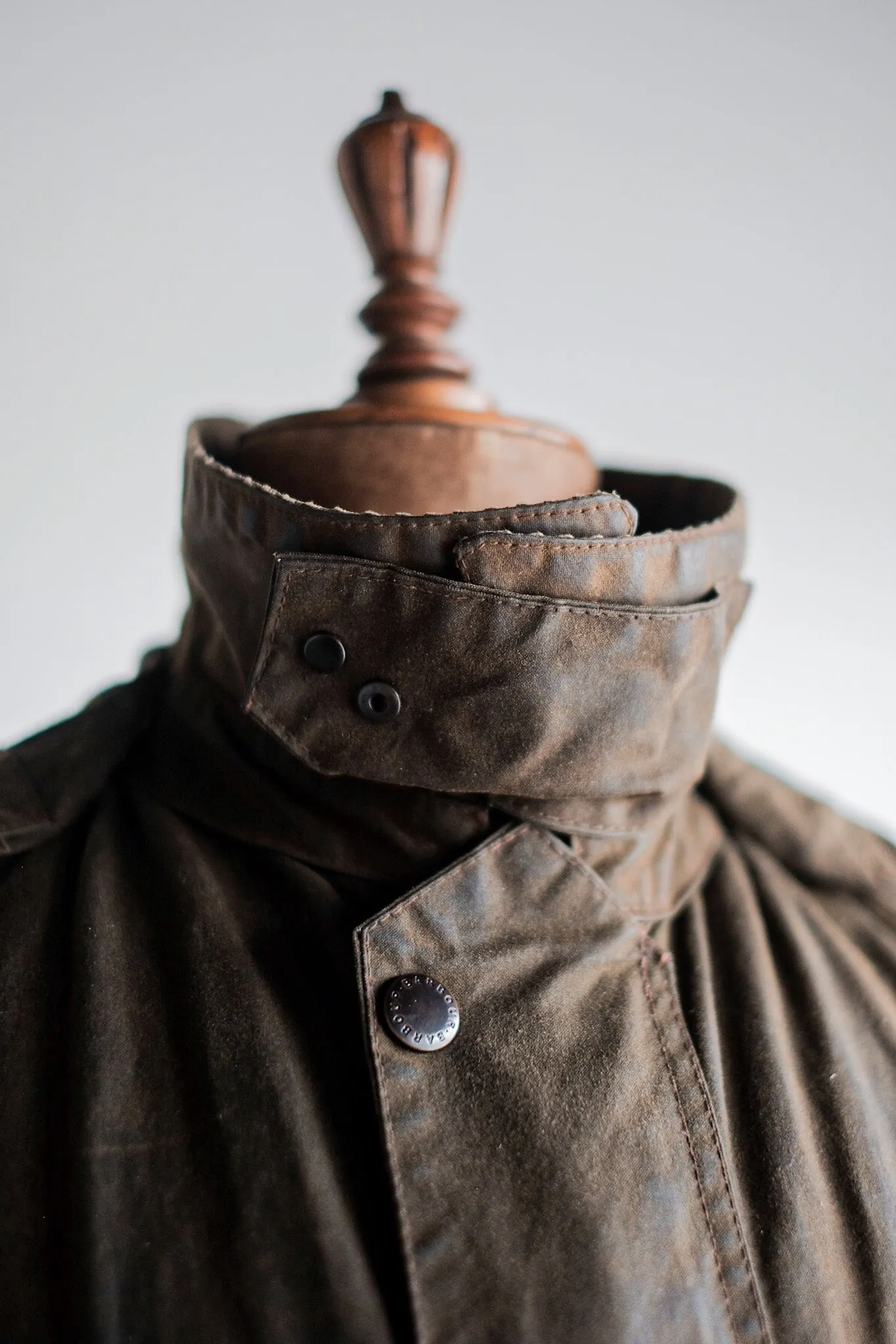 【~80's】Vintage Barbour "SOLWAY ZIPPER" With Hood 2 Crest Size.40