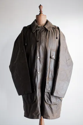 【~80's】Vintage Barbour "SOLWAY ZIPPER" With Hood 2 Crest Size.40