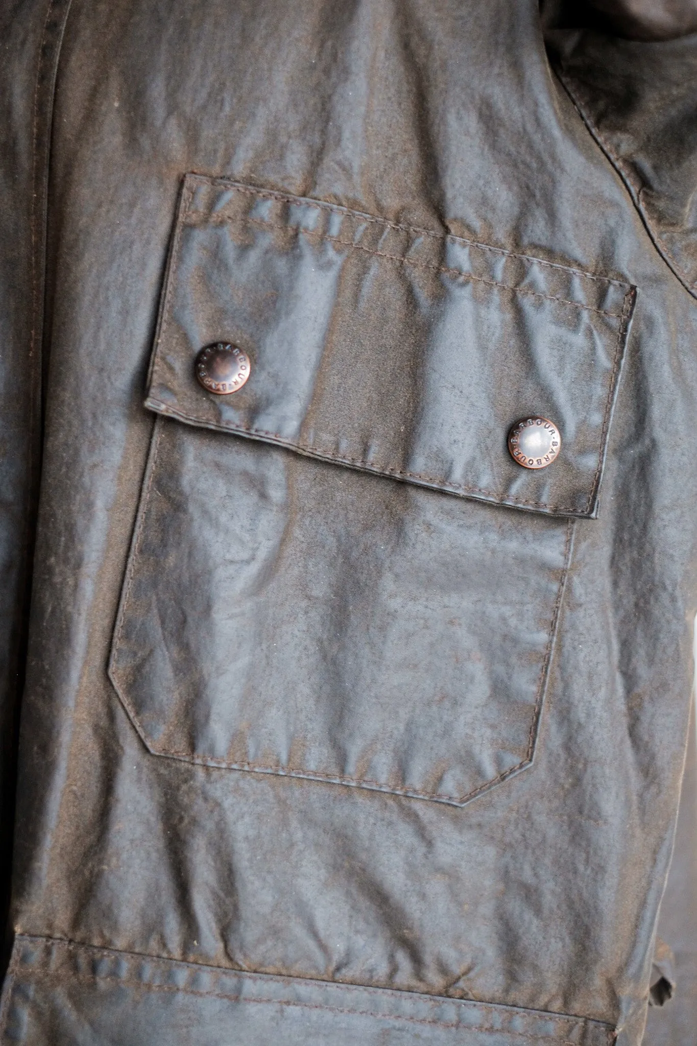 【~80's】Vintage Barbour "SOLWAY ZIPPER" With Hood 2 Crest Size.40