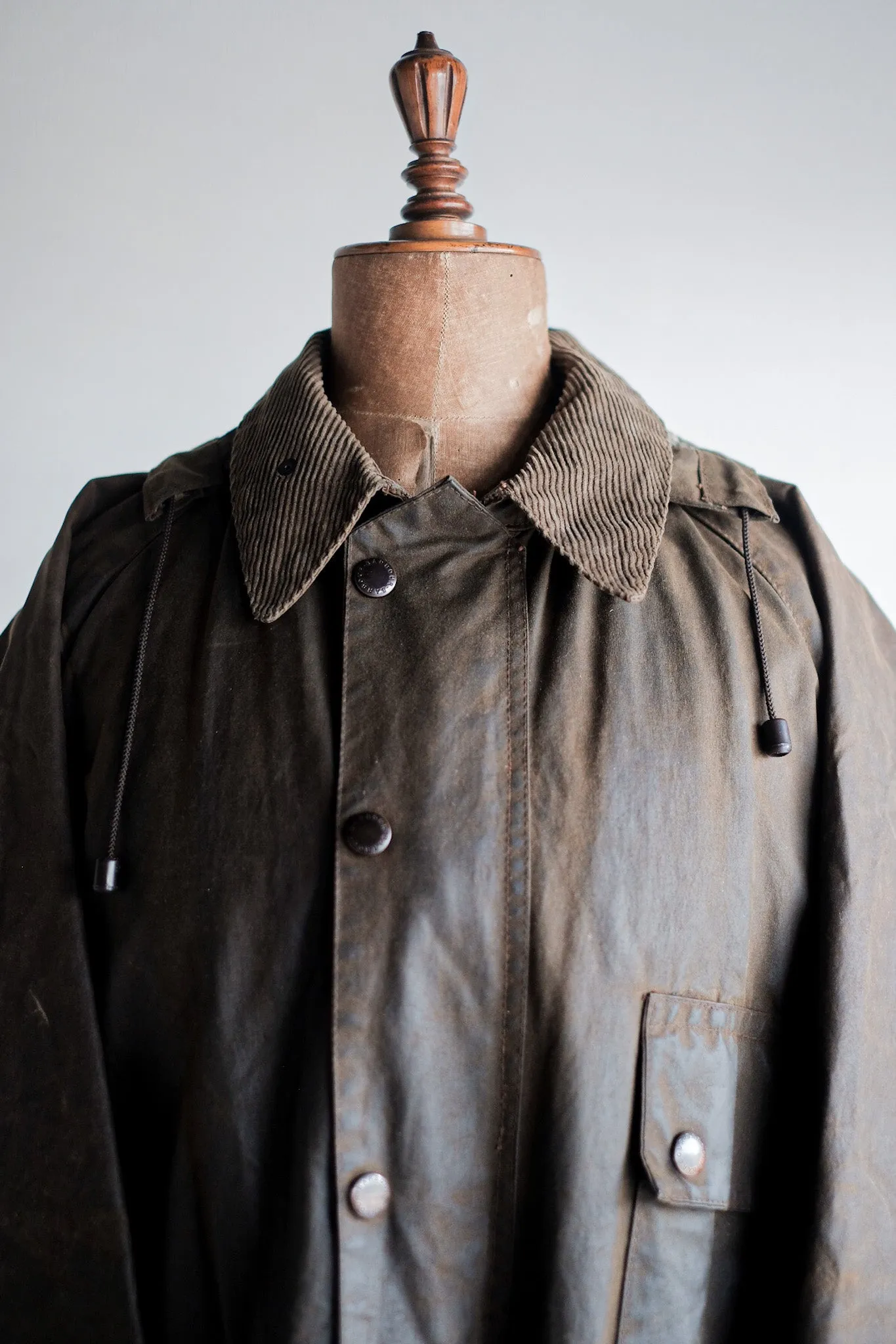 【~80's】Vintage Barbour "SOLWAY ZIPPER" With Hood 2 Crest Size.40