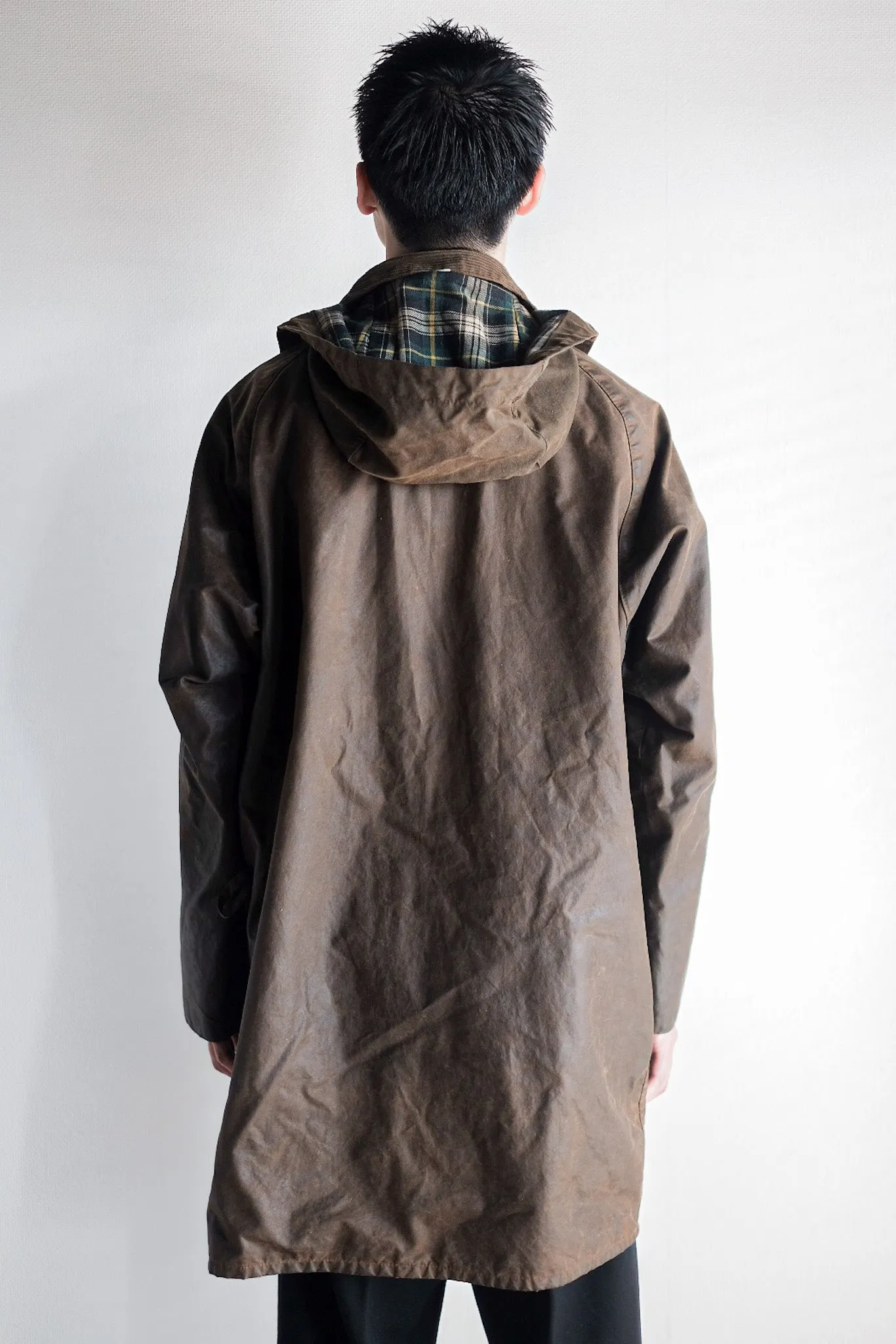 【~80's】Vintage Barbour "SOLWAY ZIPPER" With Hood 2 Crest Size.40