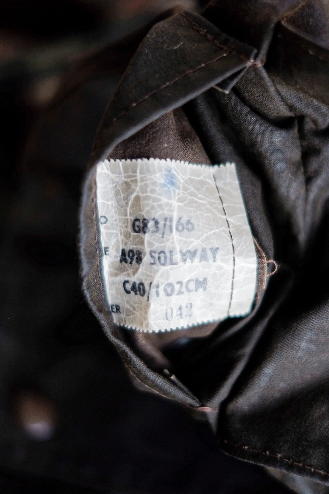 【~80's】Vintage Barbour "SOLWAY ZIPPER" With Hood 2 Crest Size.40