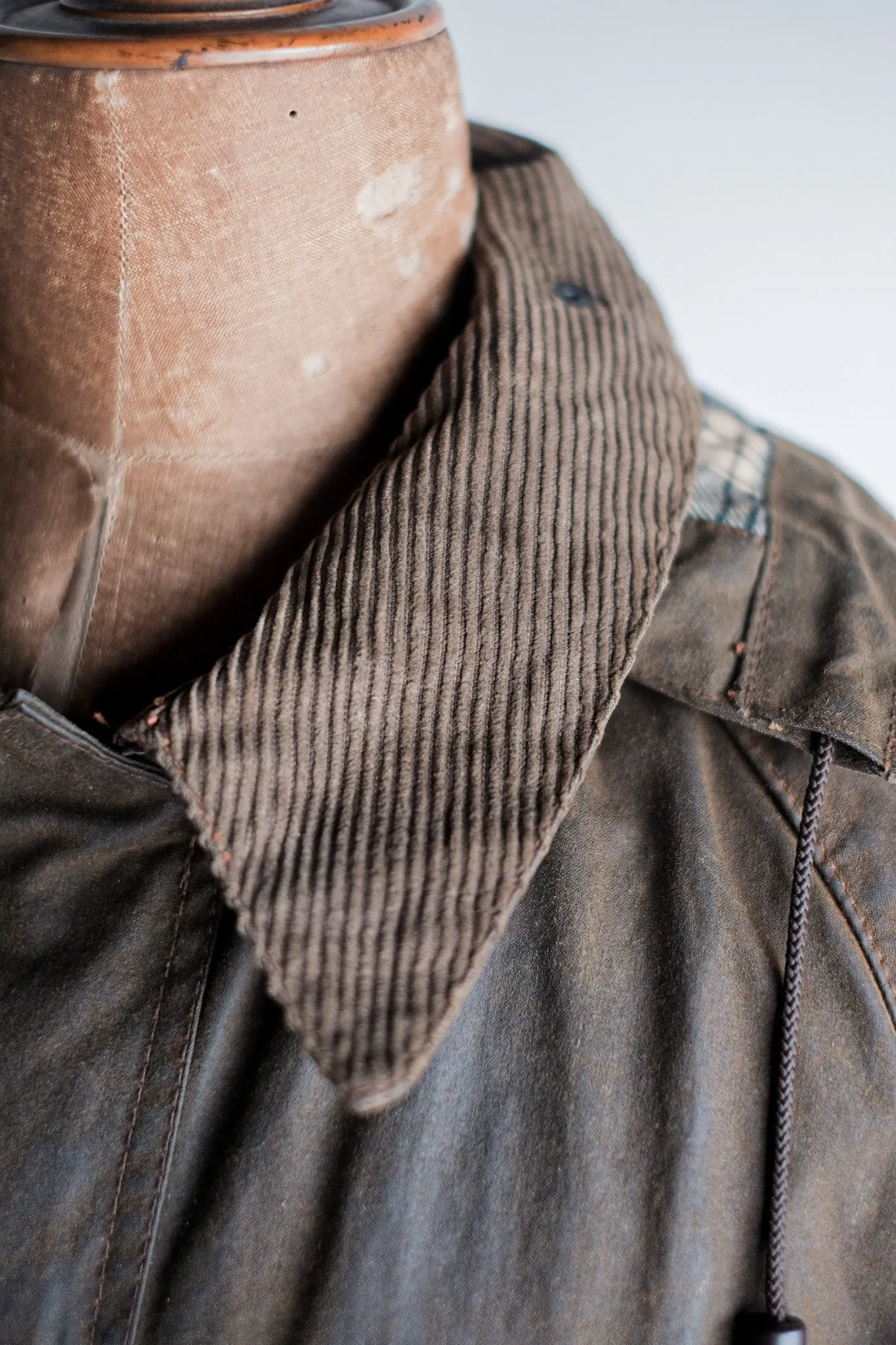 【~80's】Vintage Barbour "SOLWAY ZIPPER" With Hood 2 Crest Size.40