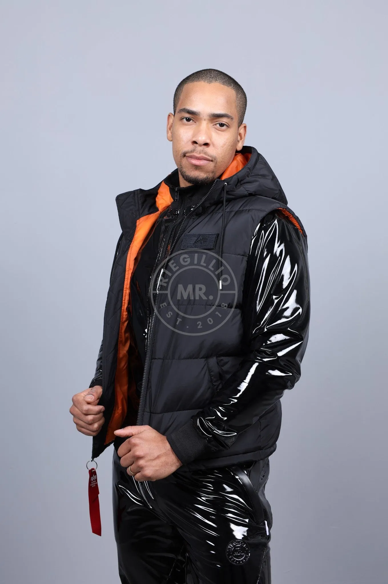 Alpha Industries Hooded Puffer Vest FD - Black