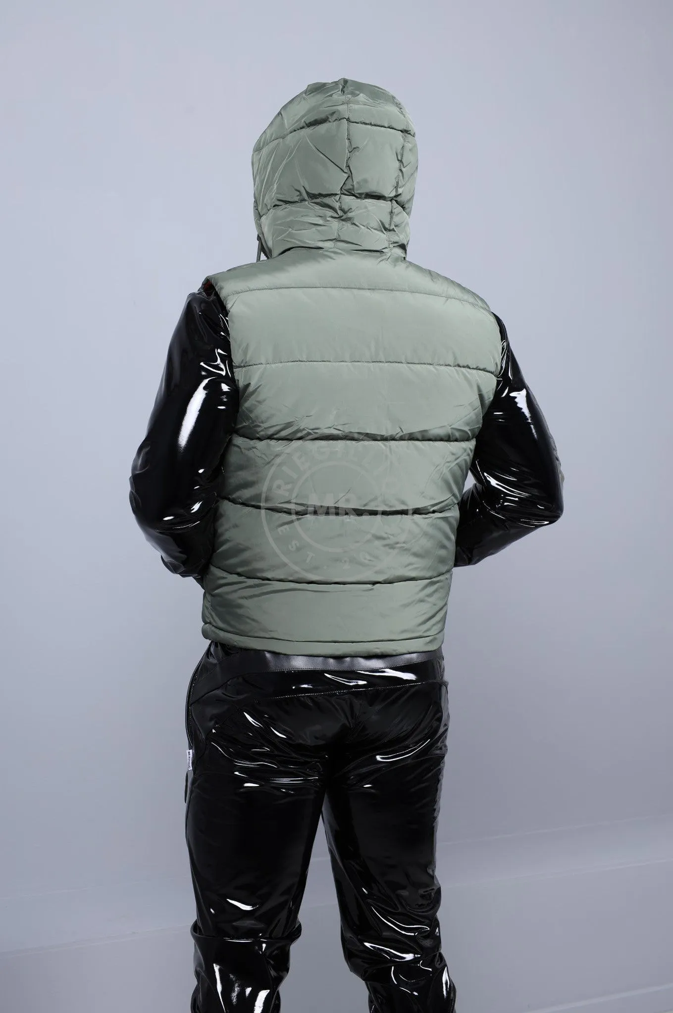 Alpha Industries Hooded Puffer Vest FD - Sage Green