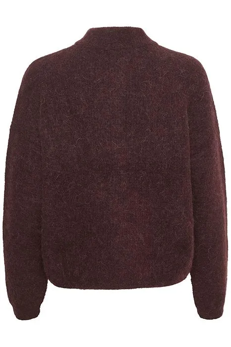 AlphaGZ Short Cardigan - Plum Melange