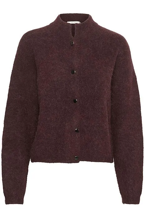 AlphaGZ Short Cardigan - Plum Melange
