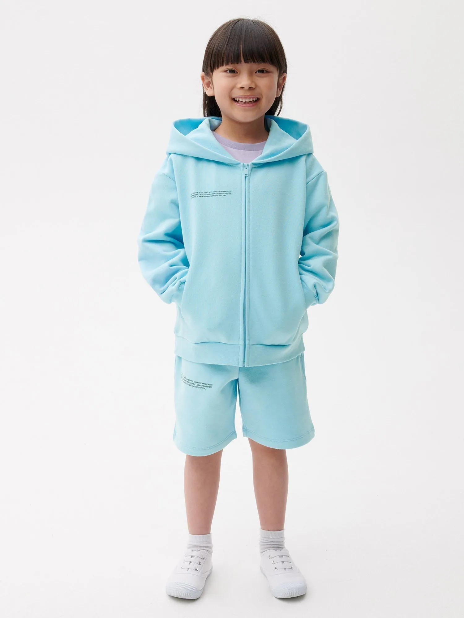 Archive Kids' 365 Midweight Zipped Hoodie—celestial blue