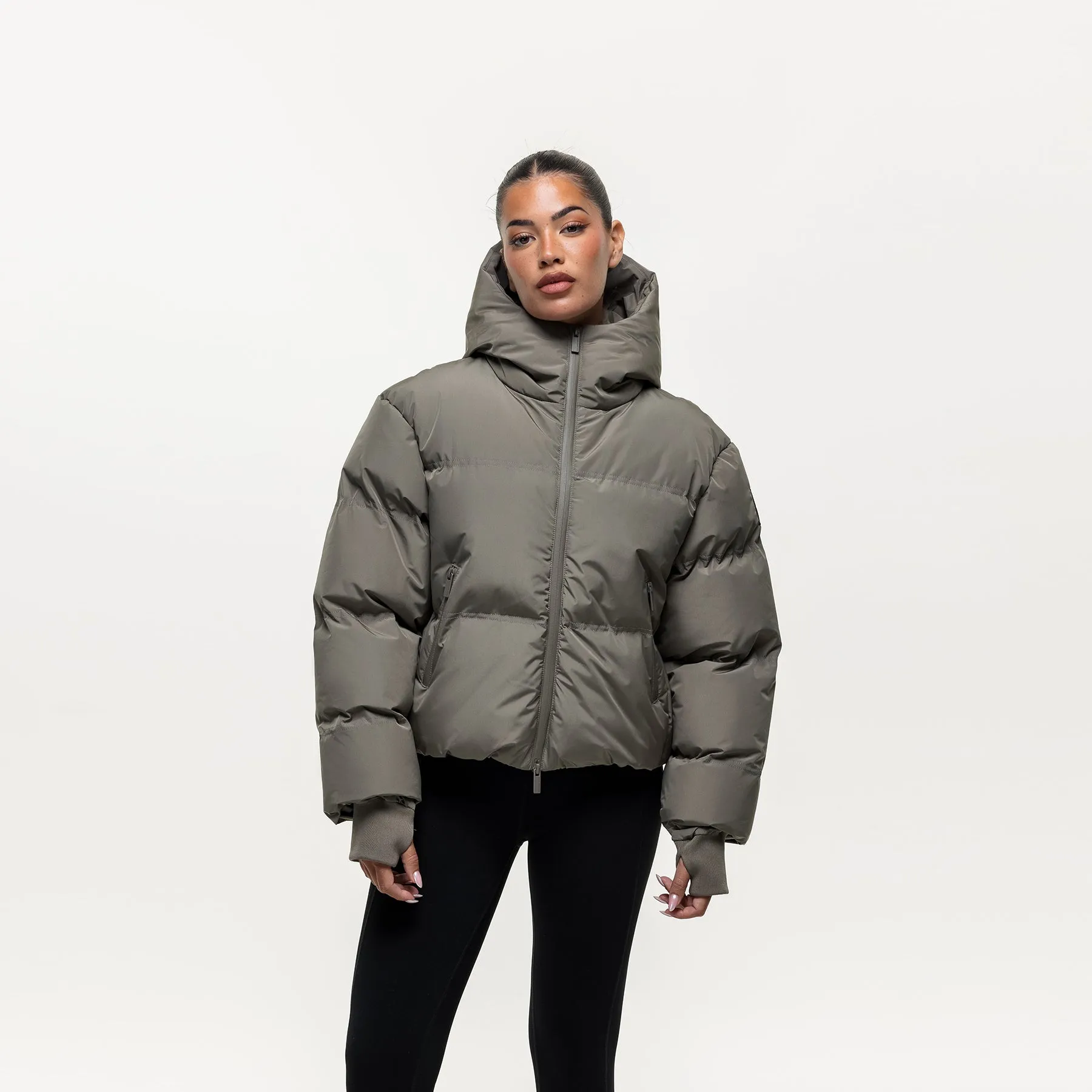 Arctic Olive Technical Puffer Jacket
