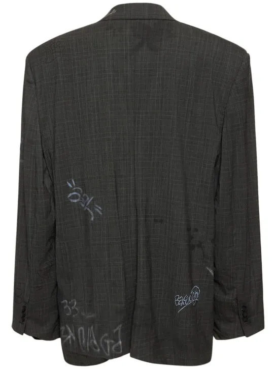 Balenciaga   Heather Prince of Wales wool jacket 