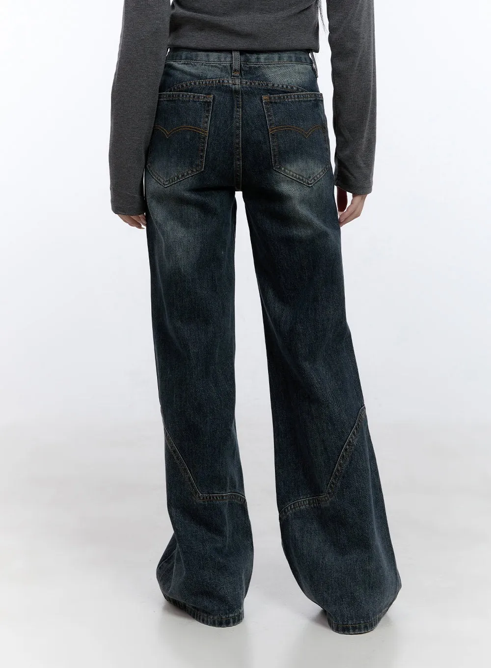 Barbara Washed Wide Leg Jeans CD420