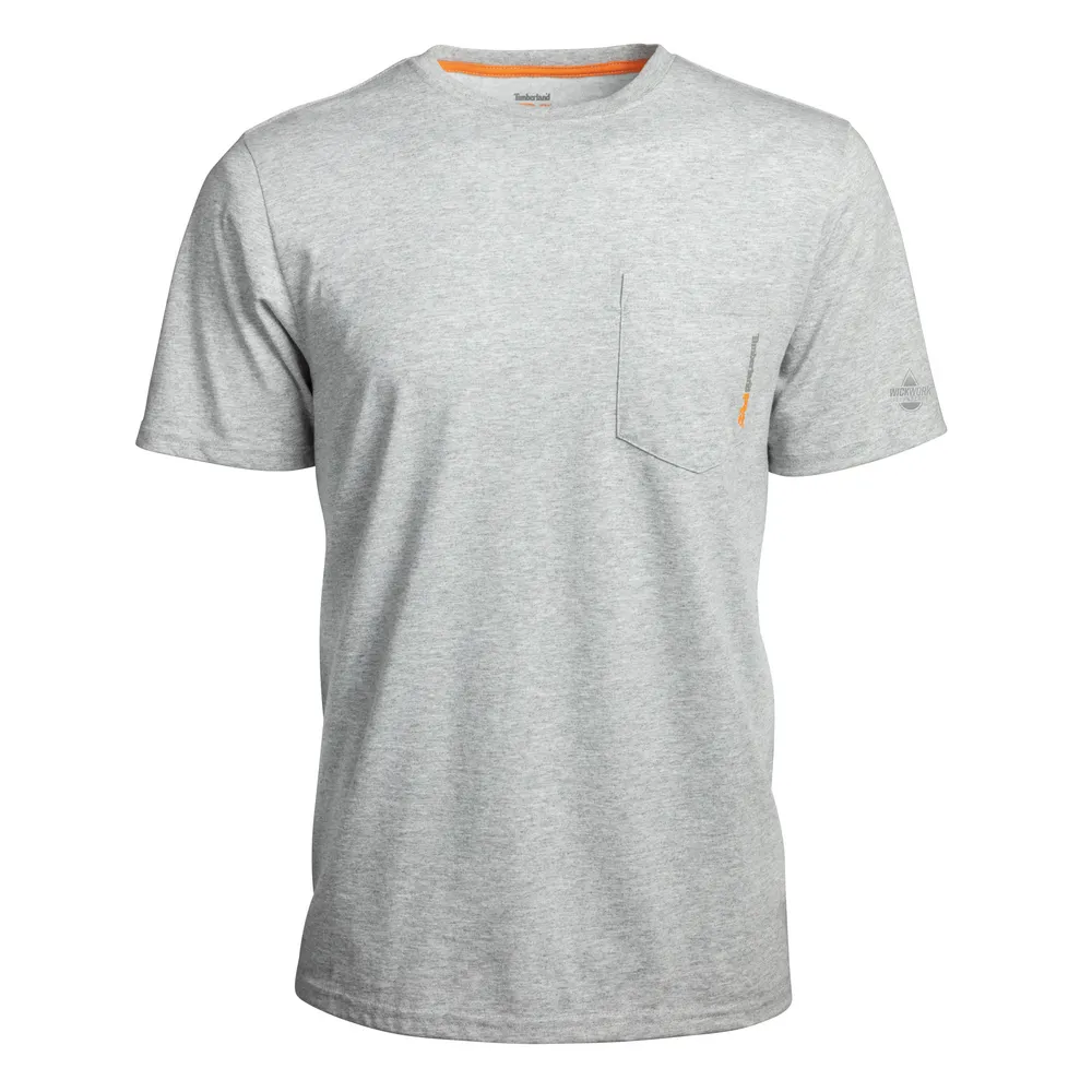 BASE PLATE BLENDED SHORT SLEEVE T-SHIRT - C81-Light Grey Heather | Timberland PRO TB0A1HNS