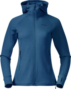Bergans Women&#x27;s Ulstein Wool Hood Jacket North Sea Blue | Buy Bergans Women&#x27;s Ulstein Wool Hood Jacket North Sea Blue here | Outnorth