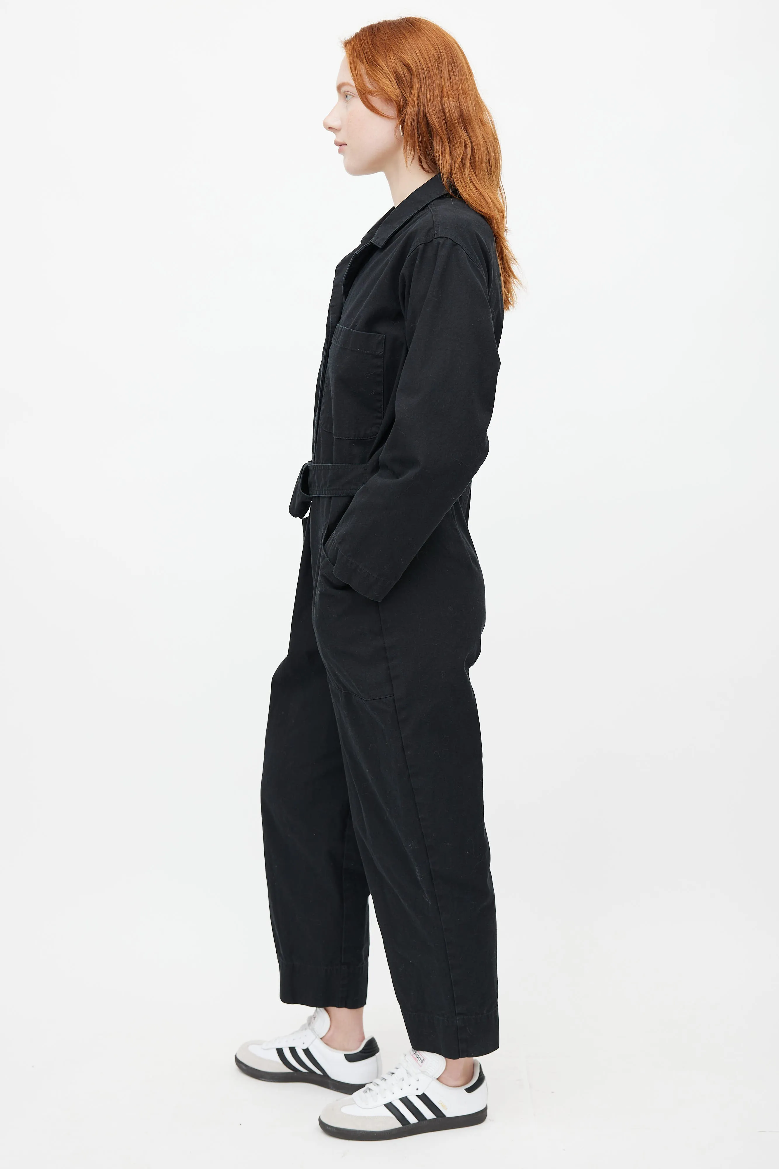 Black Belted Field Jumpsuit
