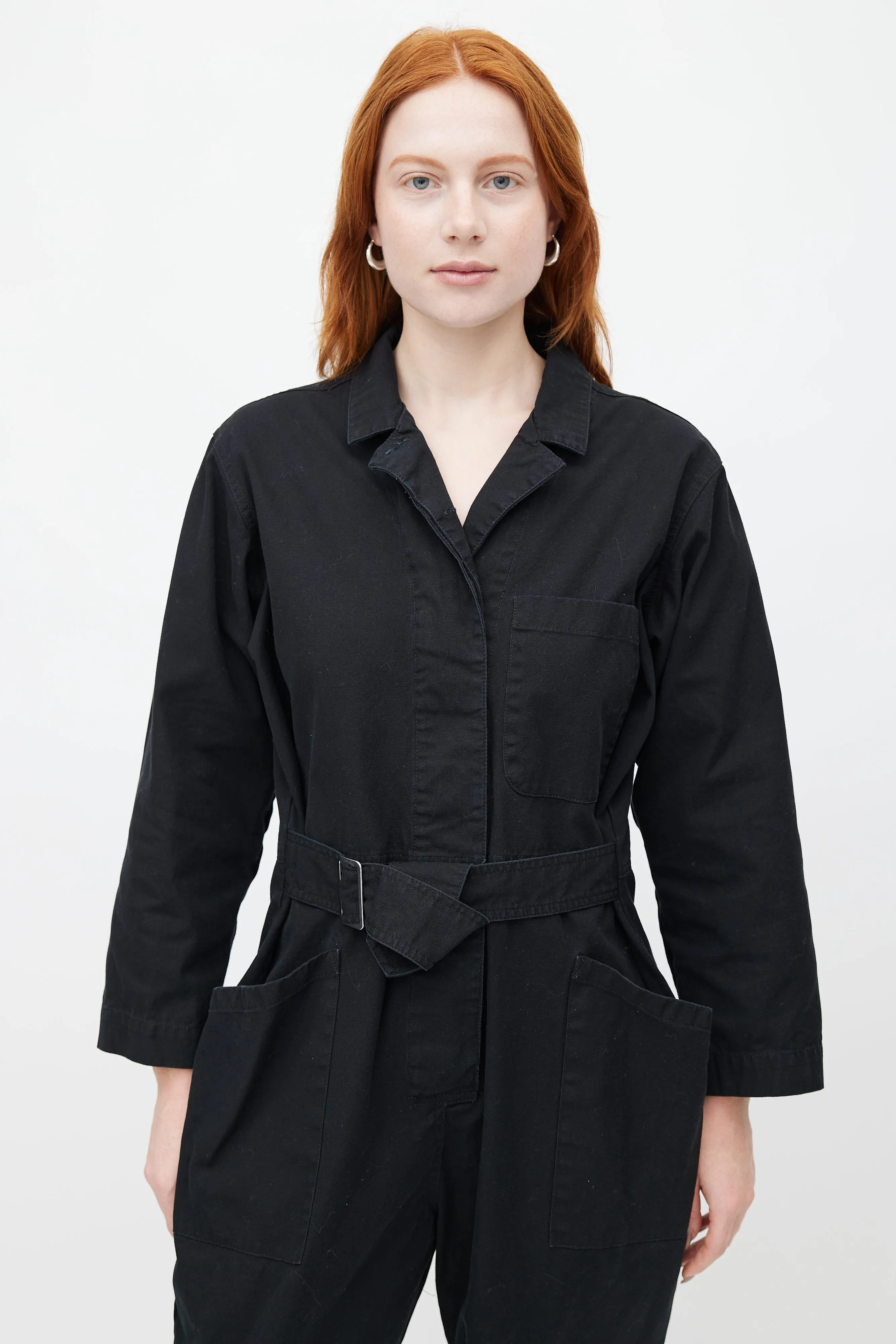 Black Belted Field Jumpsuit
