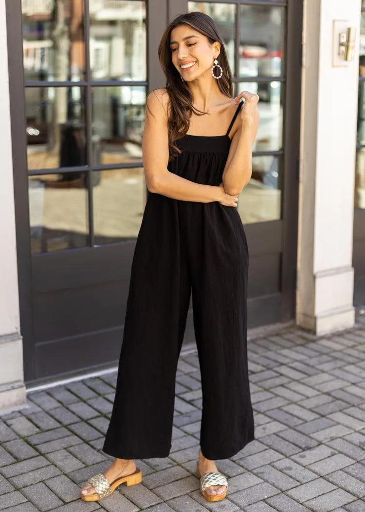 Bobi Square Neck Cami Wide Leg Jumpsuit ***FINAL SALE***