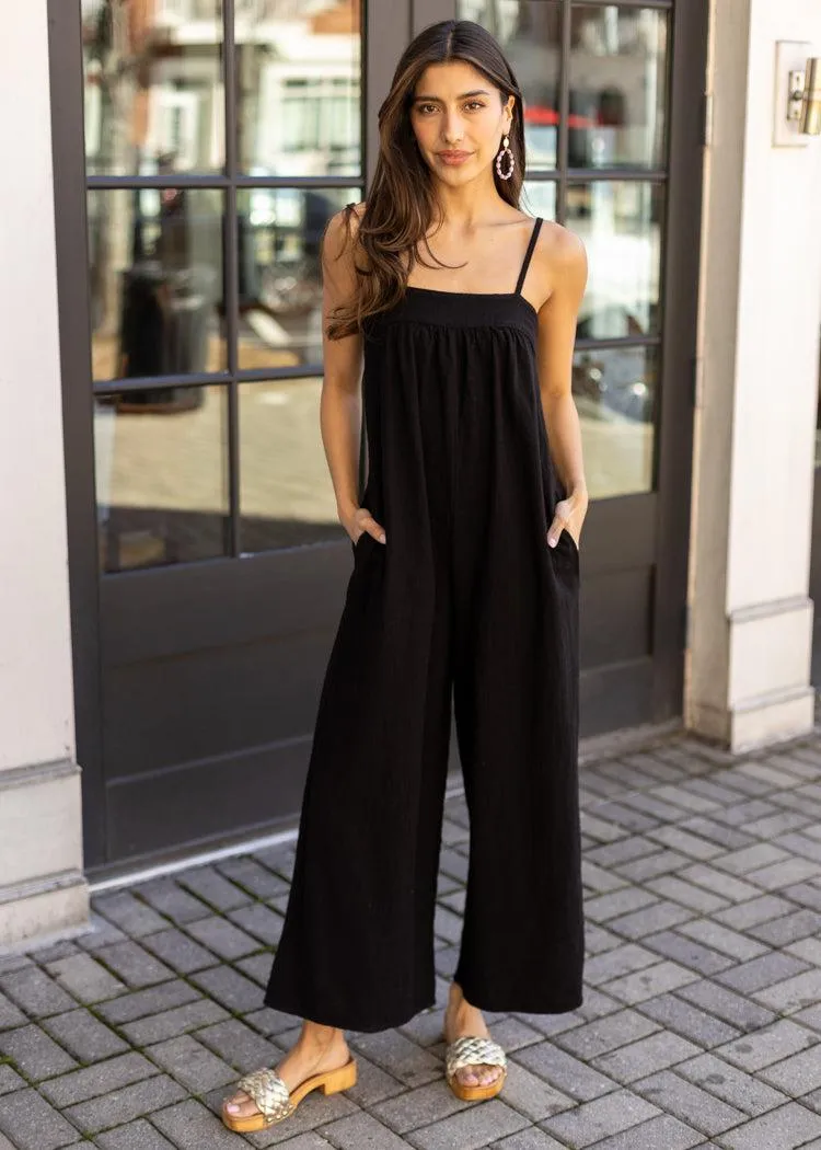 Bobi Square Neck Cami Wide Leg Jumpsuit ***FINAL SALE***