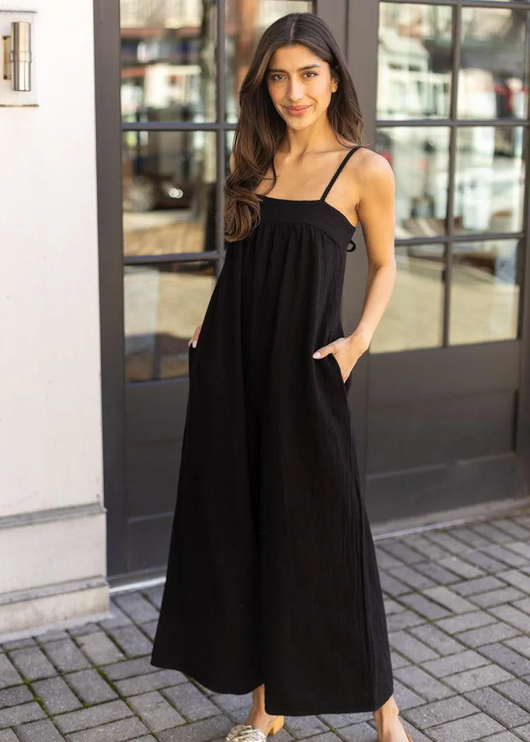 Bobi Square Neck Cami Wide Leg Jumpsuit ***FINAL SALE***