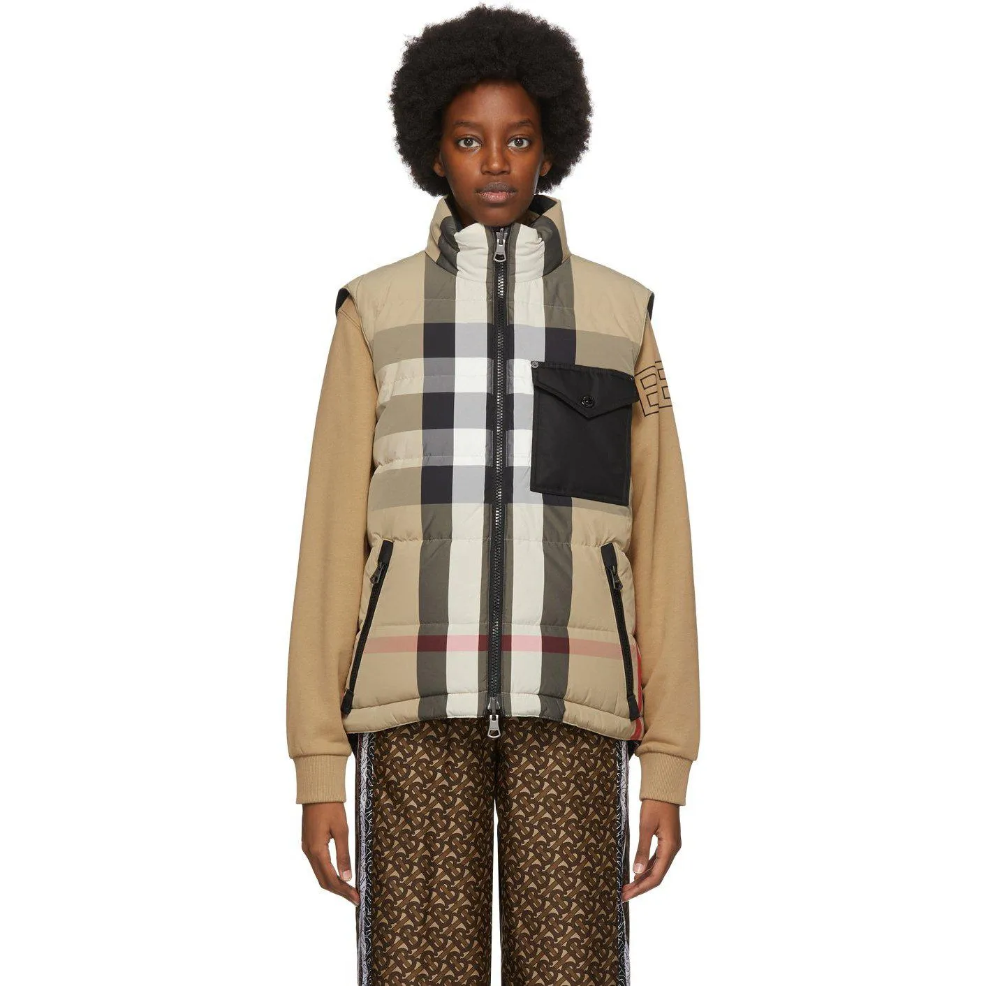Burberry Reversible Beige Down Romford Vest