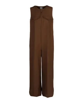 Burberry Womens Oversized Sleeveless Jumpsuit