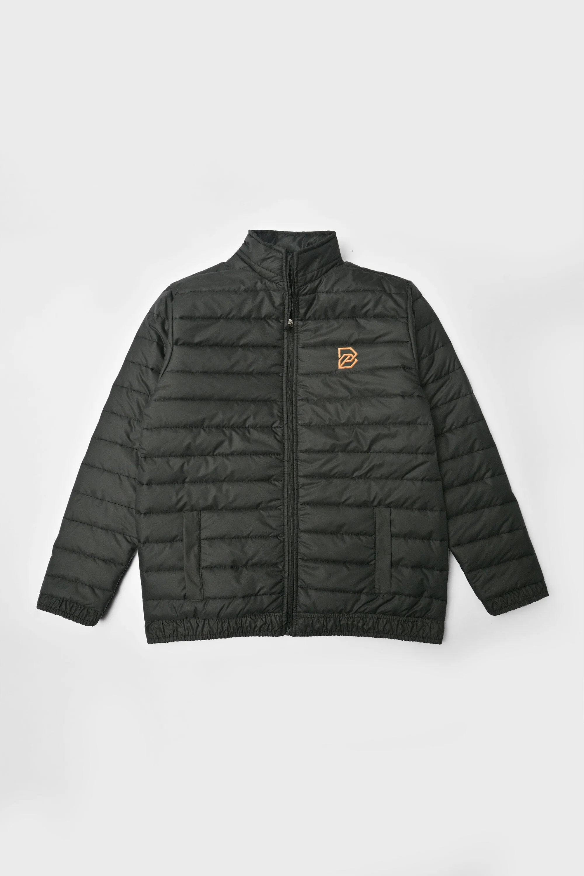 Burnt Soul Men's B3 Embroidered Design Puffer Jacket
