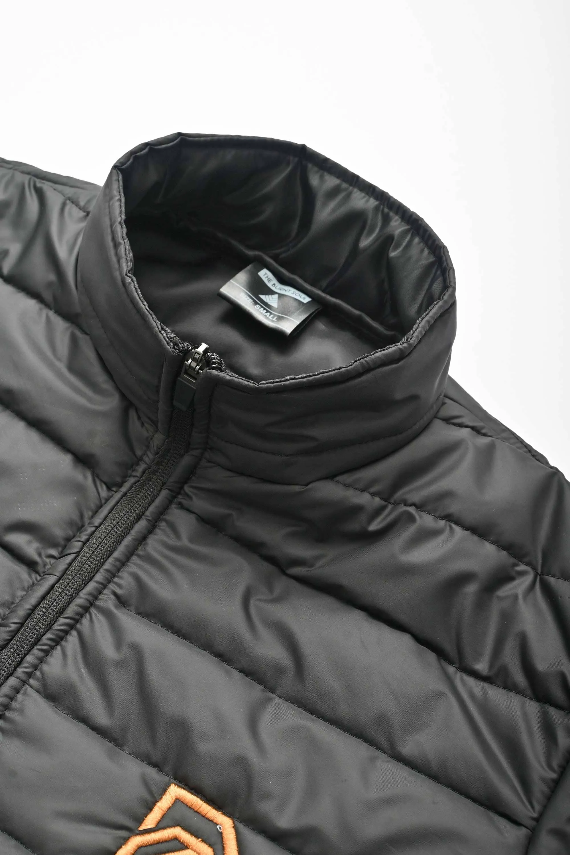 Burnt Soul Men's B3 Embroidered Design Puffer Jacket