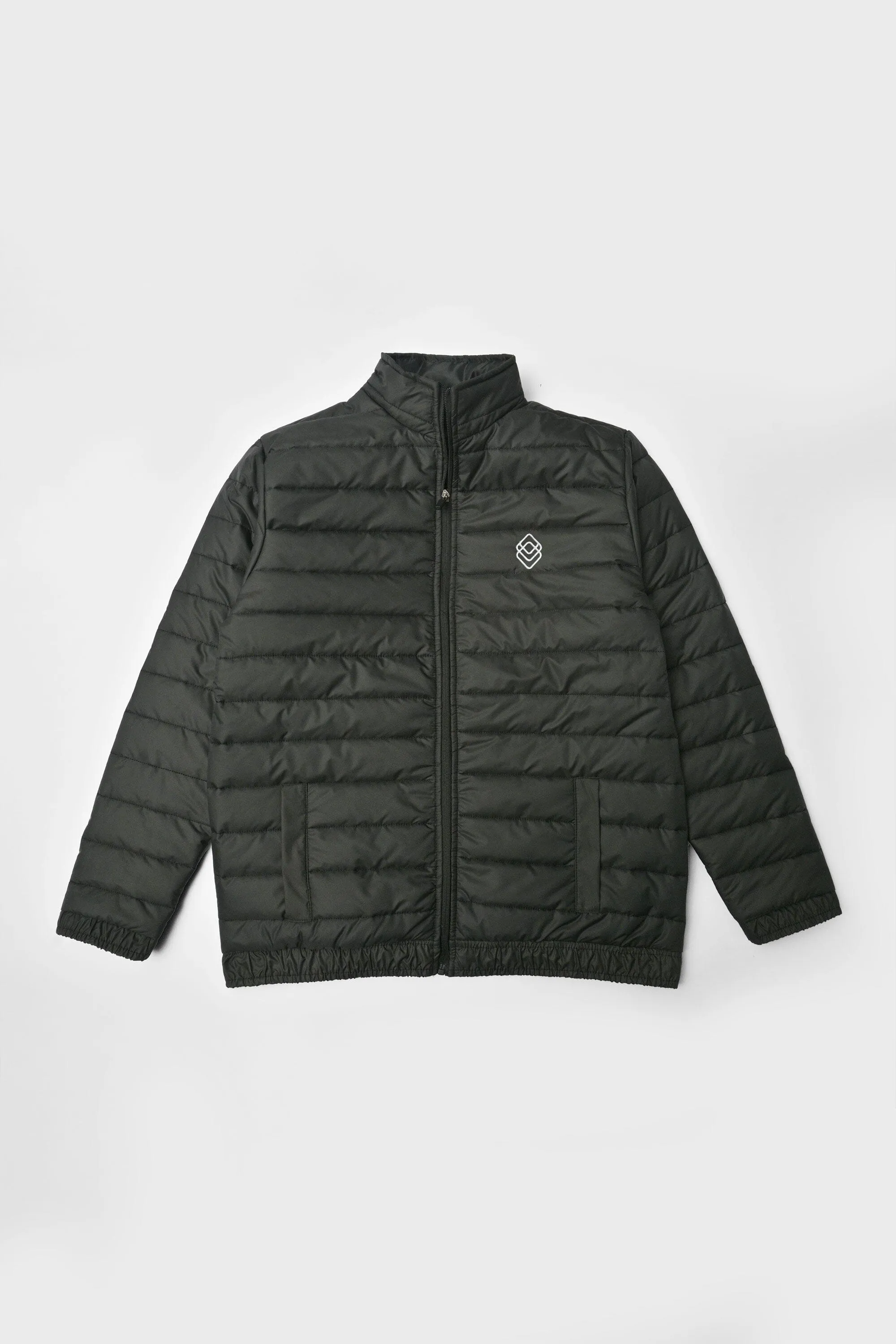 Burnt Soul Men's Logo Embroidered Design Puffer Jacket
