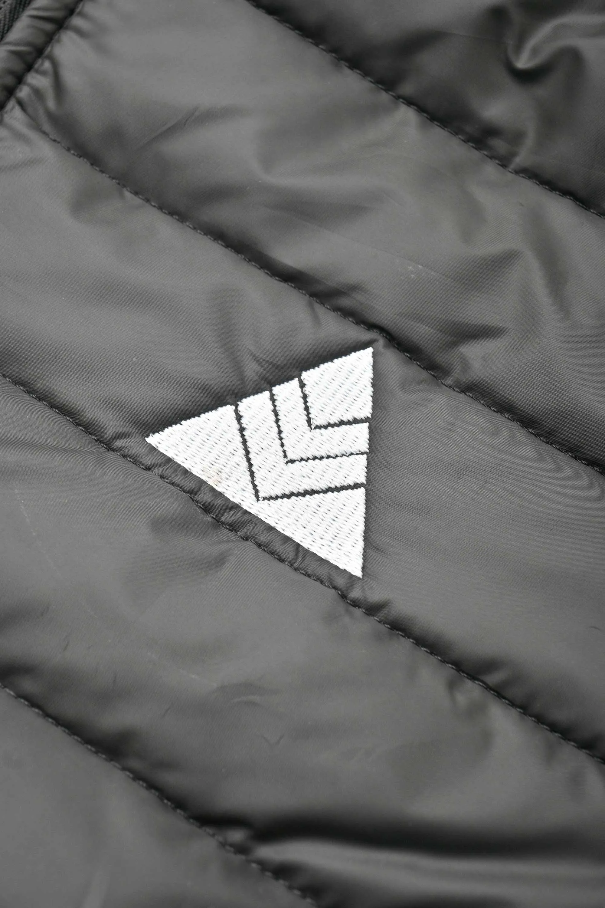 Burnt Soul Men's Triangle Embroidered Long Sleeve Puffer Jacket