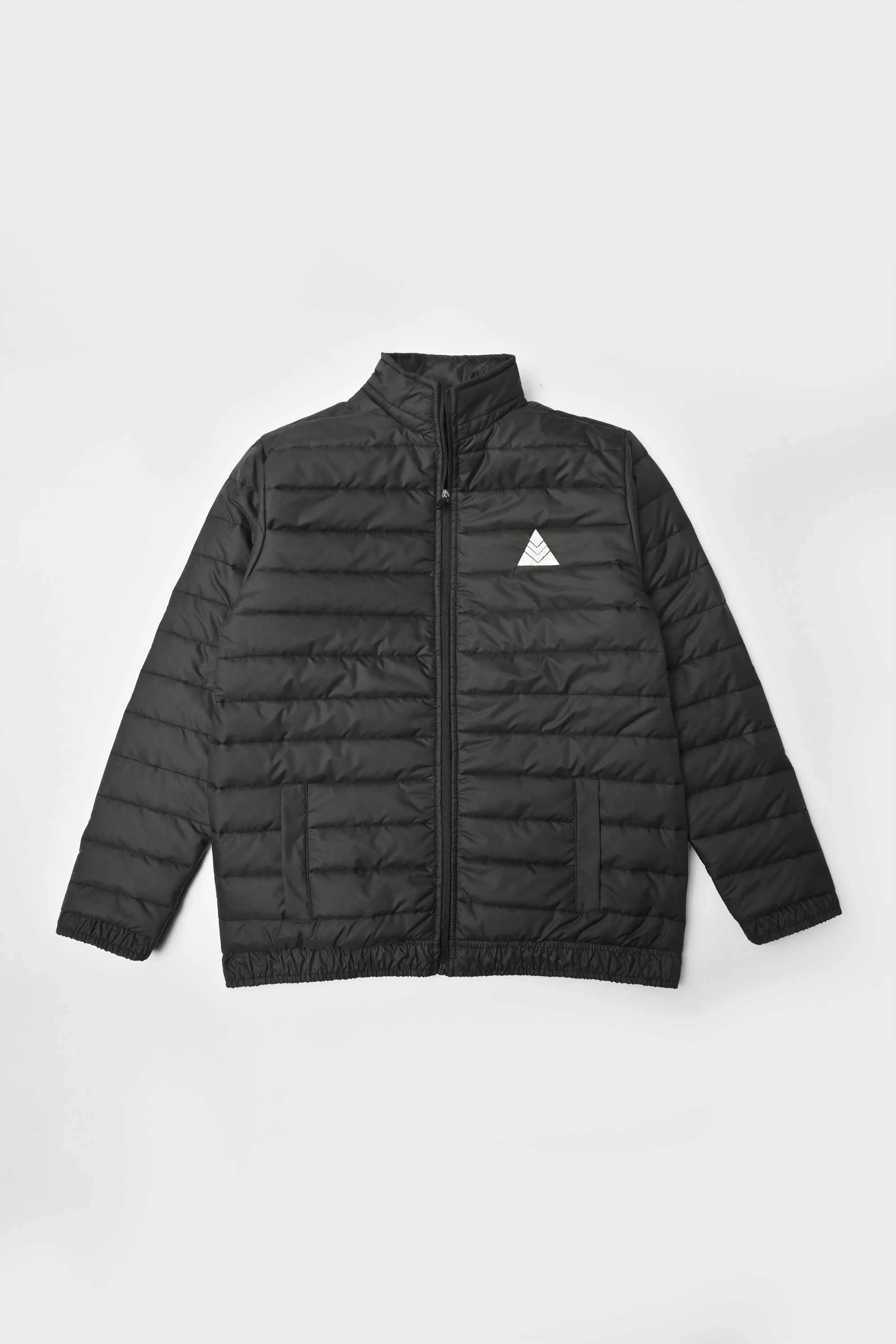 Burnt Soul Men's Triangle Embroidered Long Sleeve Puffer Jacket