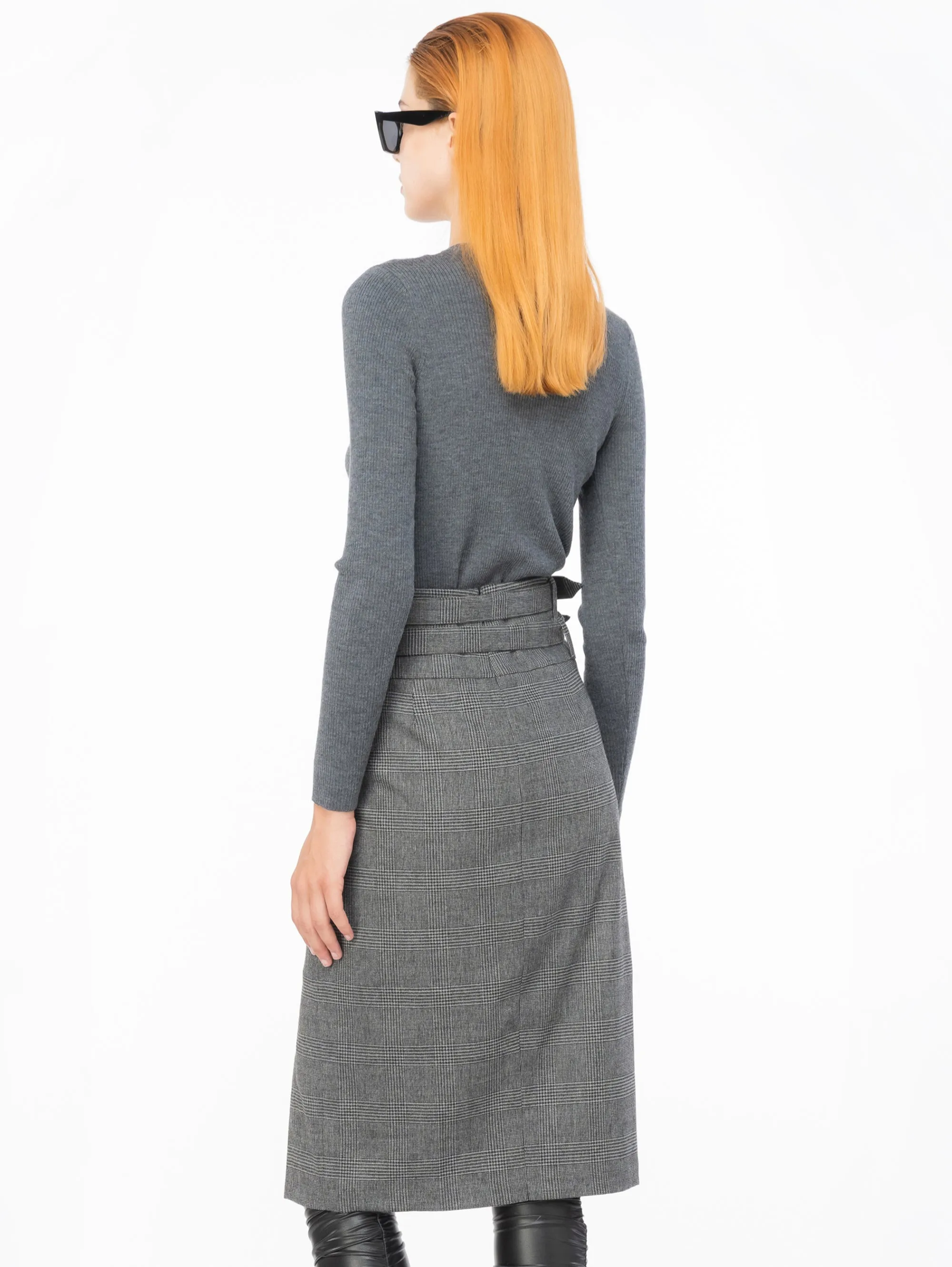 Cardigan con Bottoni Dorati Grigio