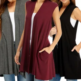 CARDIGAN /VESTE AVEC POCHES SANS MANCHES