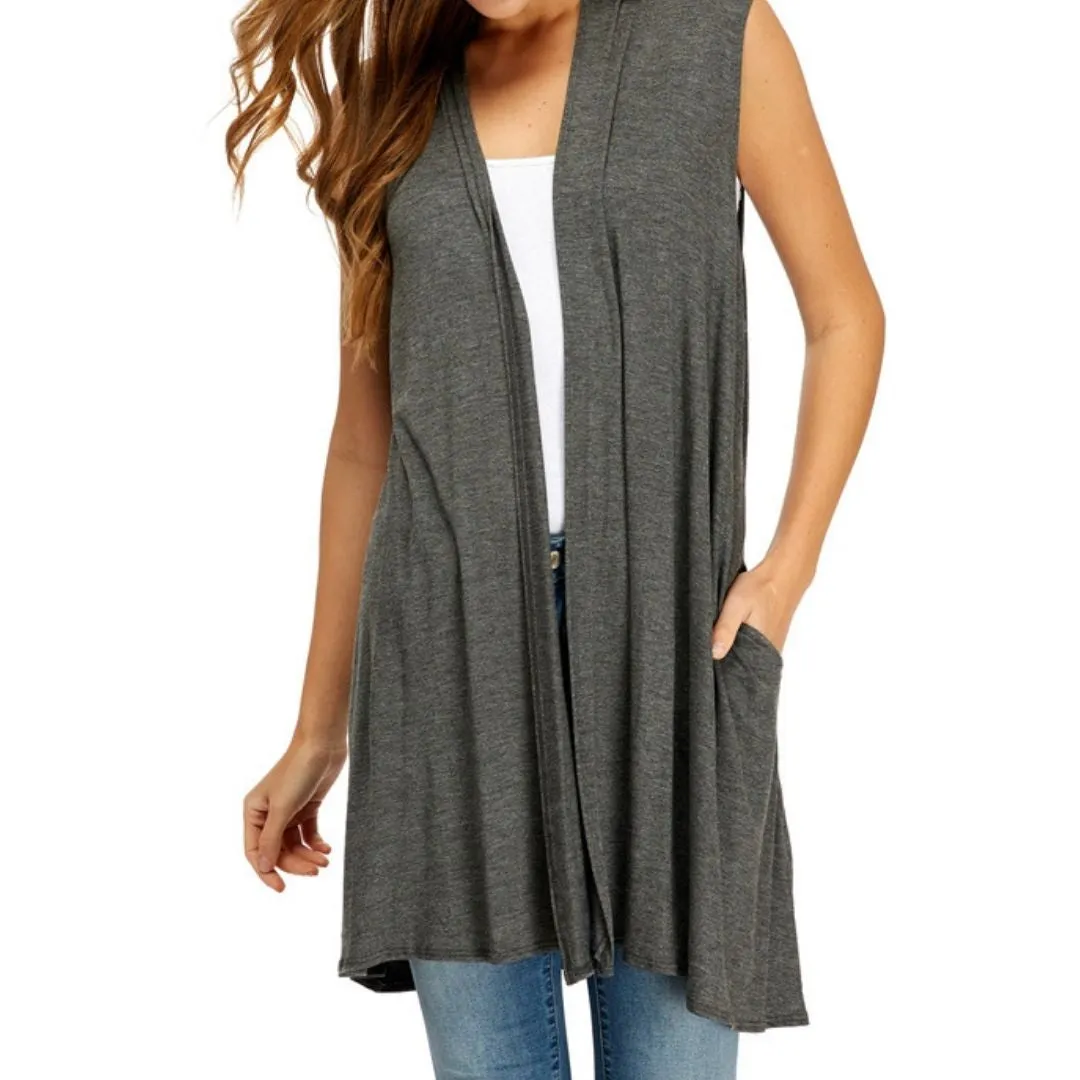 CARDIGAN /VESTE AVEC POCHES SANS MANCHES