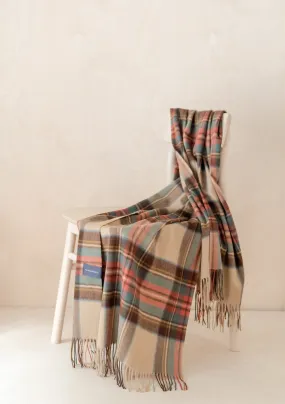 Cashmere Small Blanket in Stewart Dress Antique Tartan