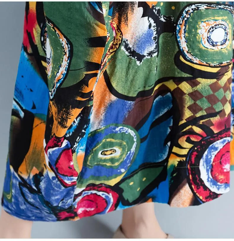 Casual Plus Size Art Inspired Dress