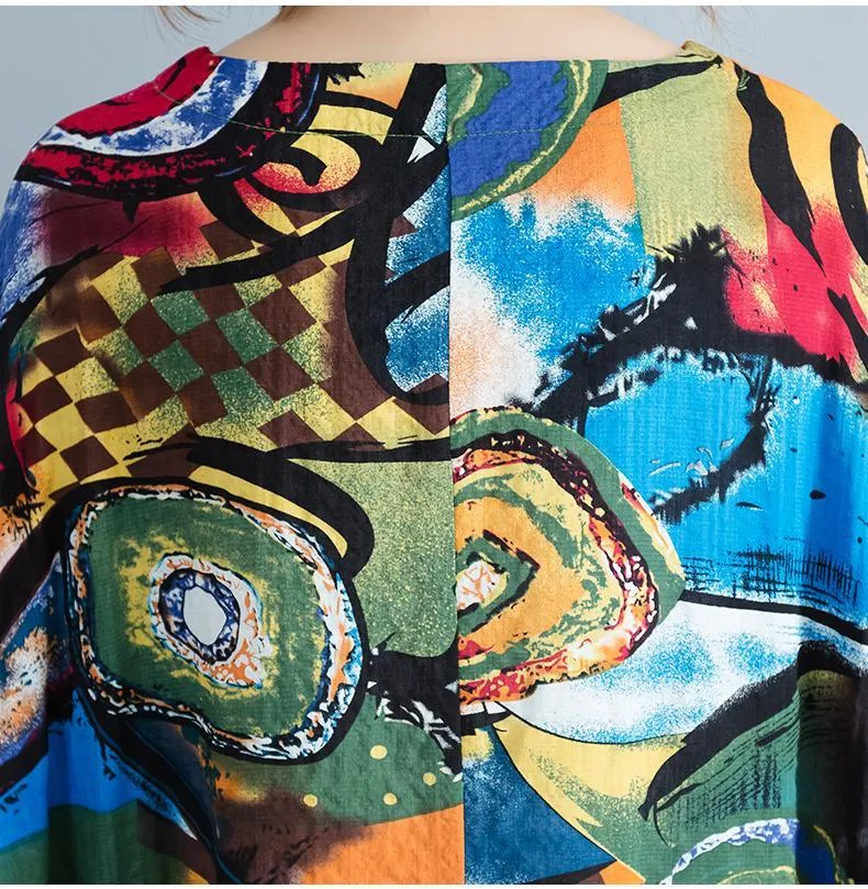 Casual Plus Size Art Inspired Dress