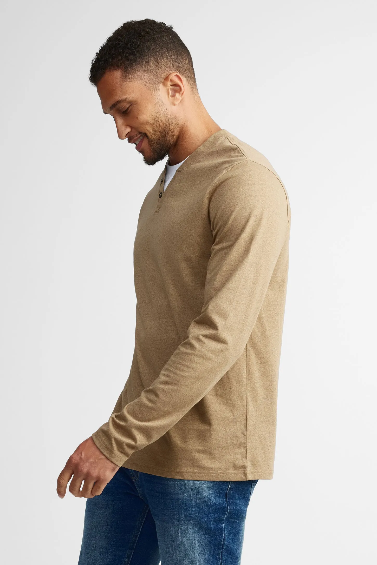 Chandail henley en coton - Homme