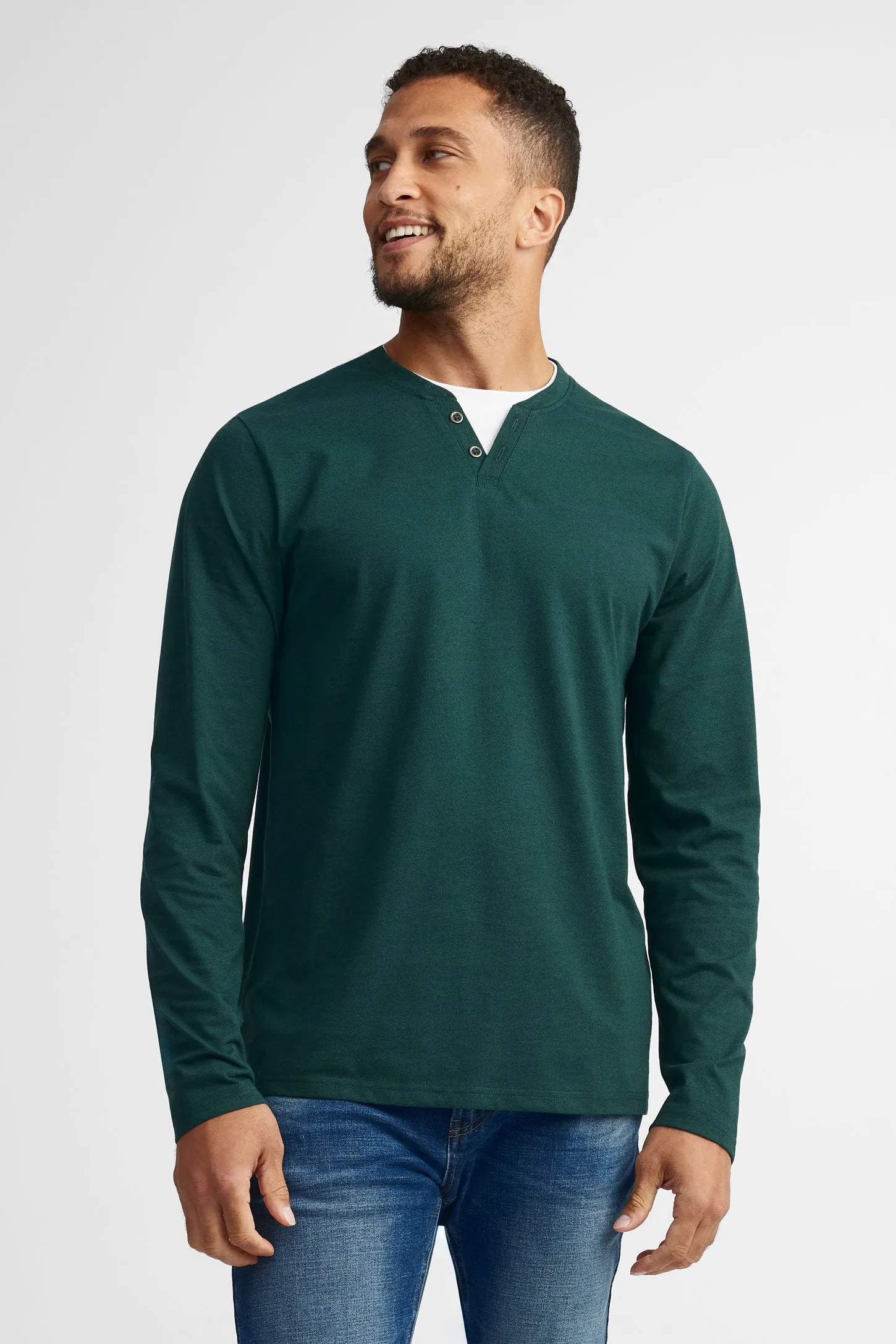 Chandail henley en coton - Homme