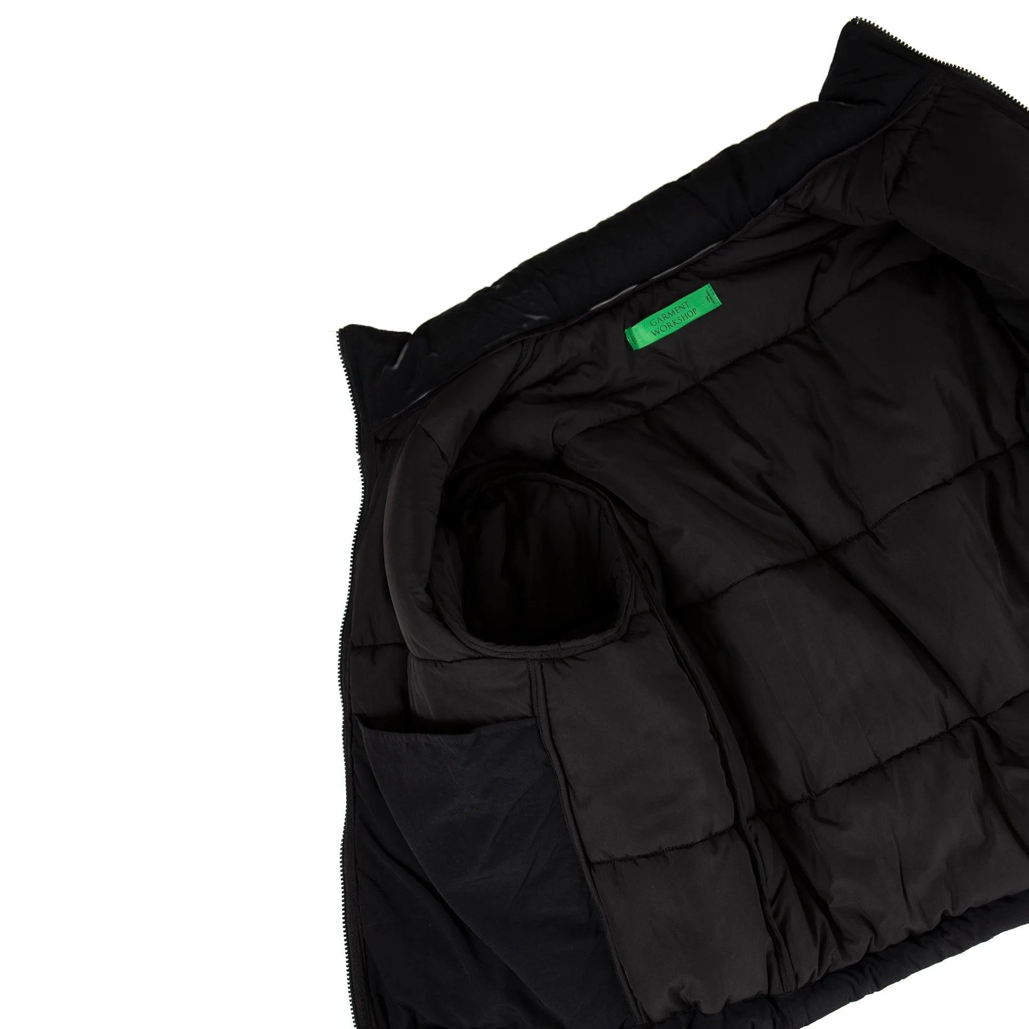 Chaos Black Boxy Puffer Jacket