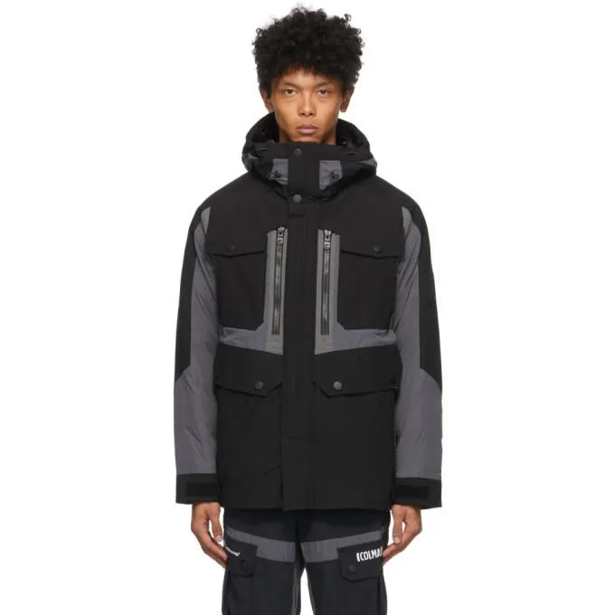 Colmar by White Mountaineering Black and Grey Down Pockets Jacket