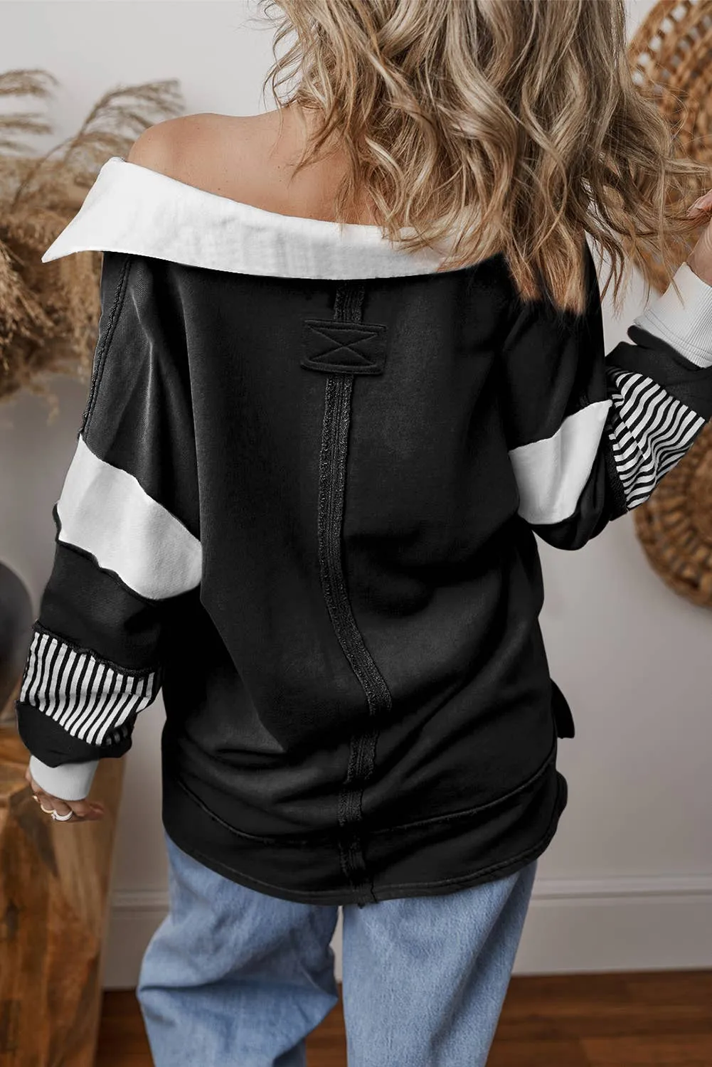Colorblock Patchwork Sweatshirt