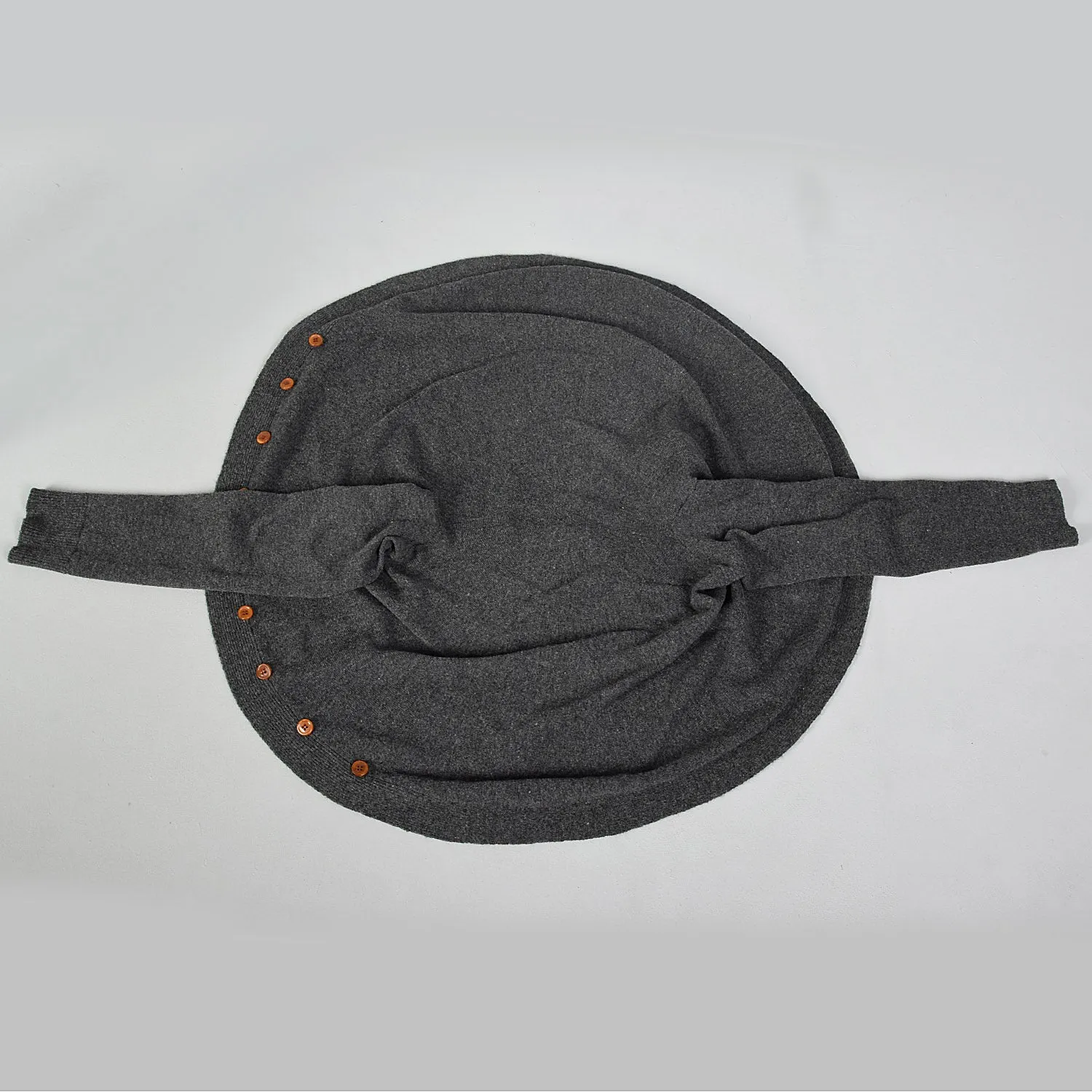 Comme des Garçons Fall 2002 Ready to Wear Gray Circle Cardigan