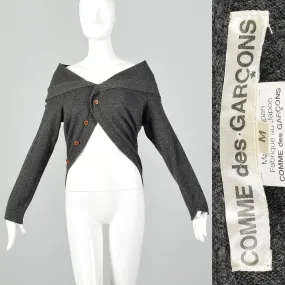 Comme des Garçons Fall 2002 Ready to Wear Gray Circle Cardigan