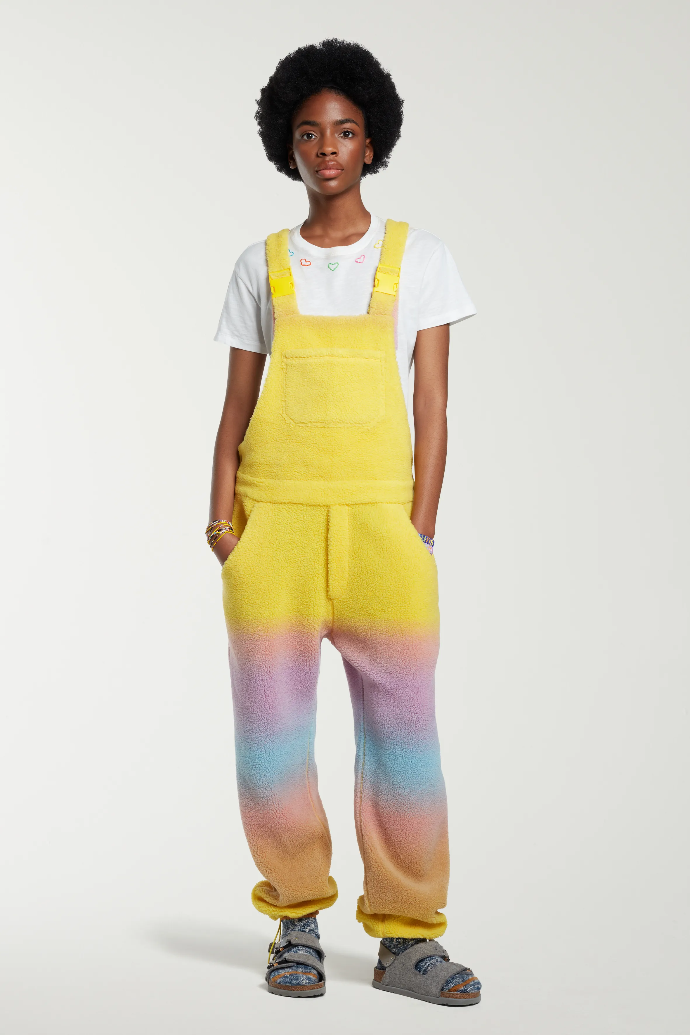 Degrade Fleece Dungarees