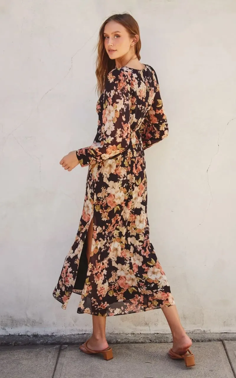 Dress Forum - Floral Bishop Sleeve Dress