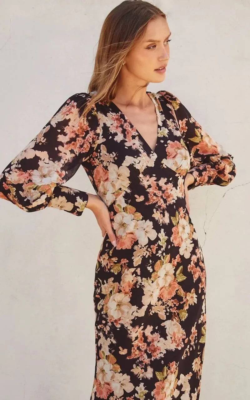 Dress Forum - Floral Bishop Sleeve Dress