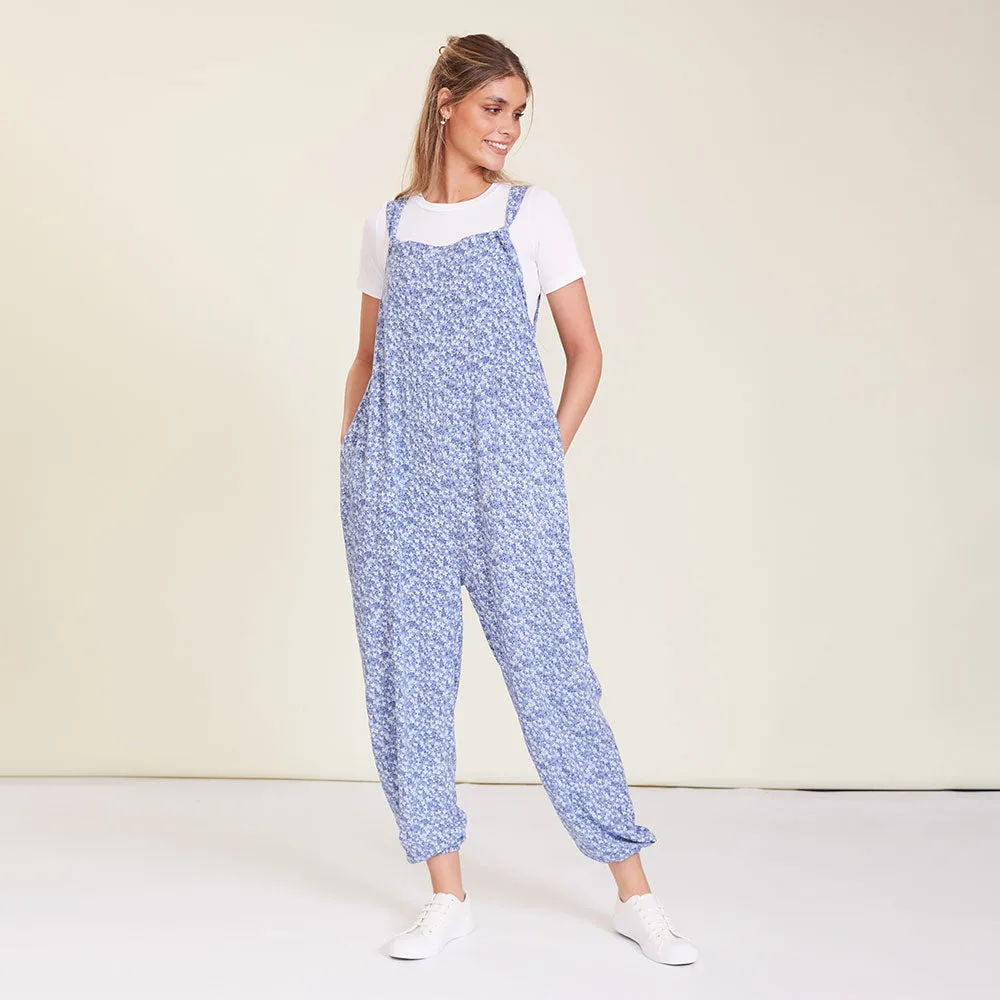 Eden Jumpsuit (Blue Floral)