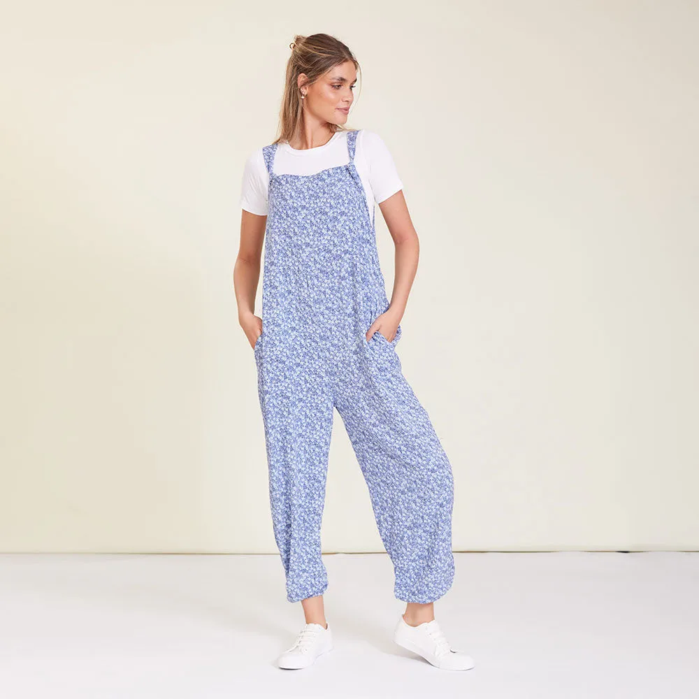 Eden Jumpsuit (Blue Floral)